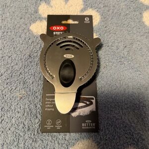 OXO Steel Cocktail Strainer with Black Accents